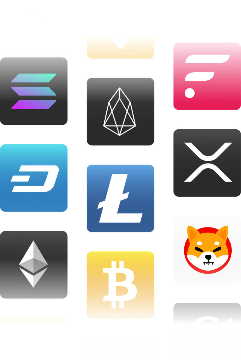 Krypto-Vermögenswert-Icons